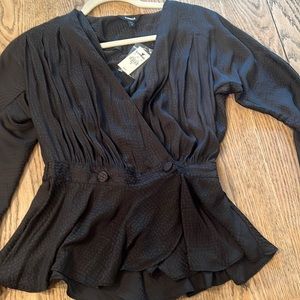 Express peplum blouse black